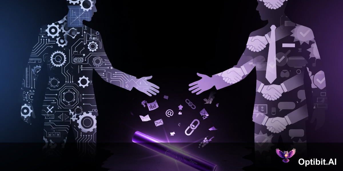 Abstract editorial illustration showing broken information flow between engineering releases and customer success team conversations, dark background with purple accents
